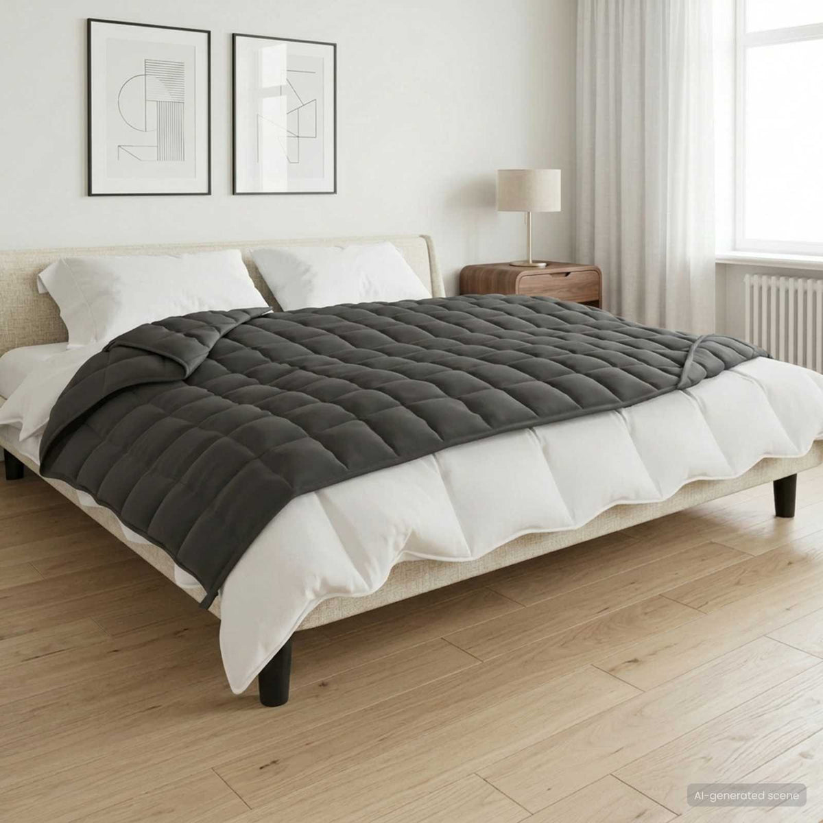 Verzwaringsdeken Antraciet 155 x 220 cm 7 kg 100% Katoen 205T