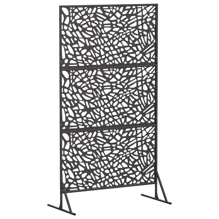 Privacyscherm 100 x 50 x 180 cm Staal Zwart