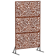 Privacyscherm 100 x 50 x 180 cm weervast staal Roestkleurig