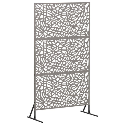 Privacyscherm 100 x 50 x 180 cm weervast staal Roestkleurig