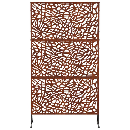 Privacyscherm 100 x 50 x 180 cm weervast staal Roestkleurig