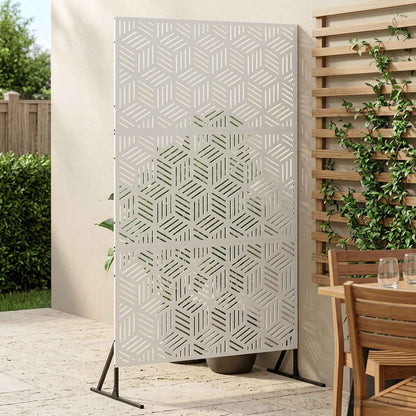 Privacyscherm 100 x 50 x 180 cm Staal Wit
