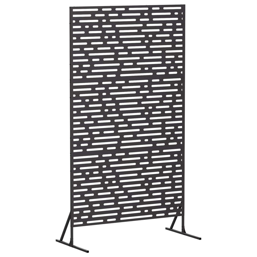 Privacyscherm 100 x 50 x 180 cm Staal Zwart