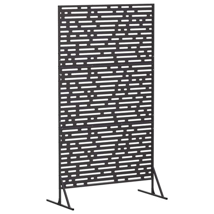 Privacyscherm 100 x 50 x 180 cm Staal Zwart