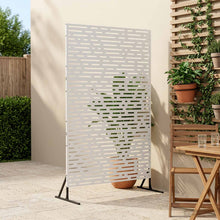 Privacyscherm 100 x 50 x 180 cm Staal Wit