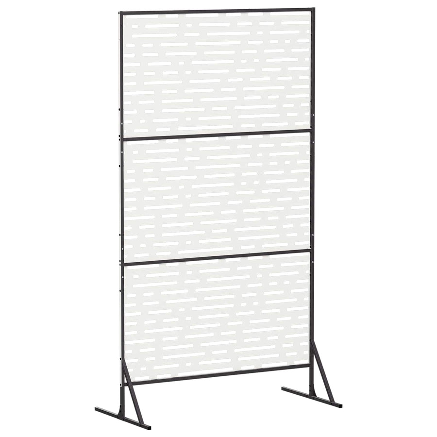 Privacyscherm 100 x 50 x 180 cm Staal Wit