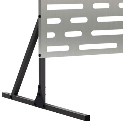 Privacyscherm 100 x 50 x 180 cm Gegalvaniseerd staal zilver