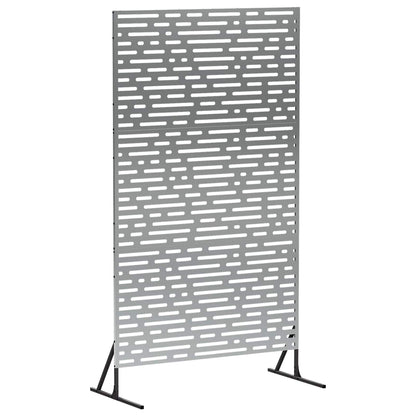 Privacyscherm 100 x 50 x 180 cm Gegalvaniseerd staal zilver