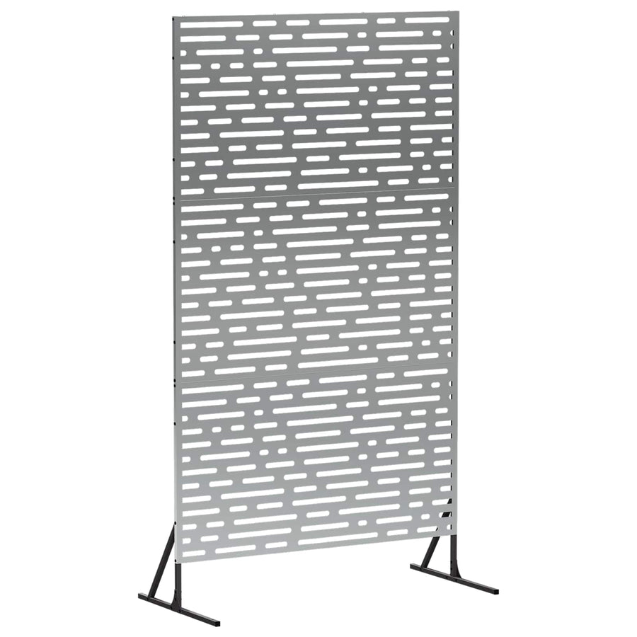 Privacyscherm 100 x 50 x 180 cm Gegalvaniseerd staal zilver