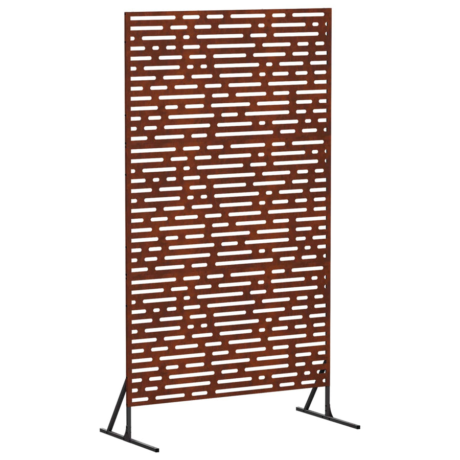 Privacyscherm 100 x 50 x 180 cm weervast staal Roestkleurig