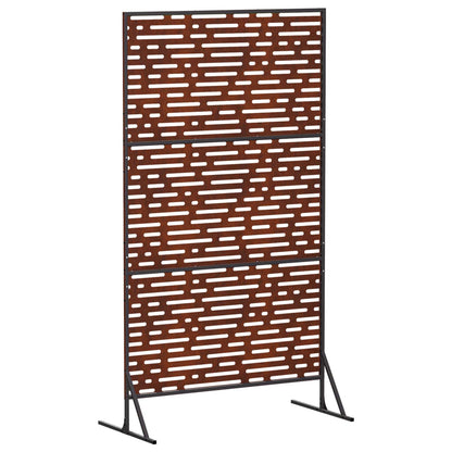 Privacyscherm 100 x 50 x 180 cm weervast staal Roestkleurig