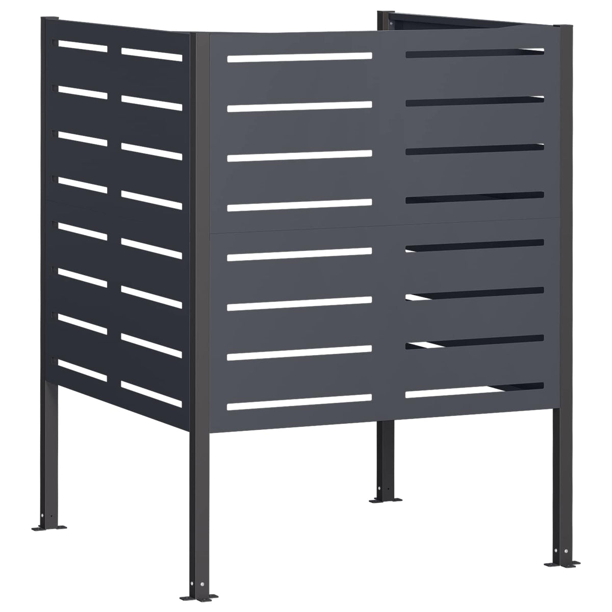 Afvalcontainer scherm 85 x 85 x 113 cm Staal Antraciet