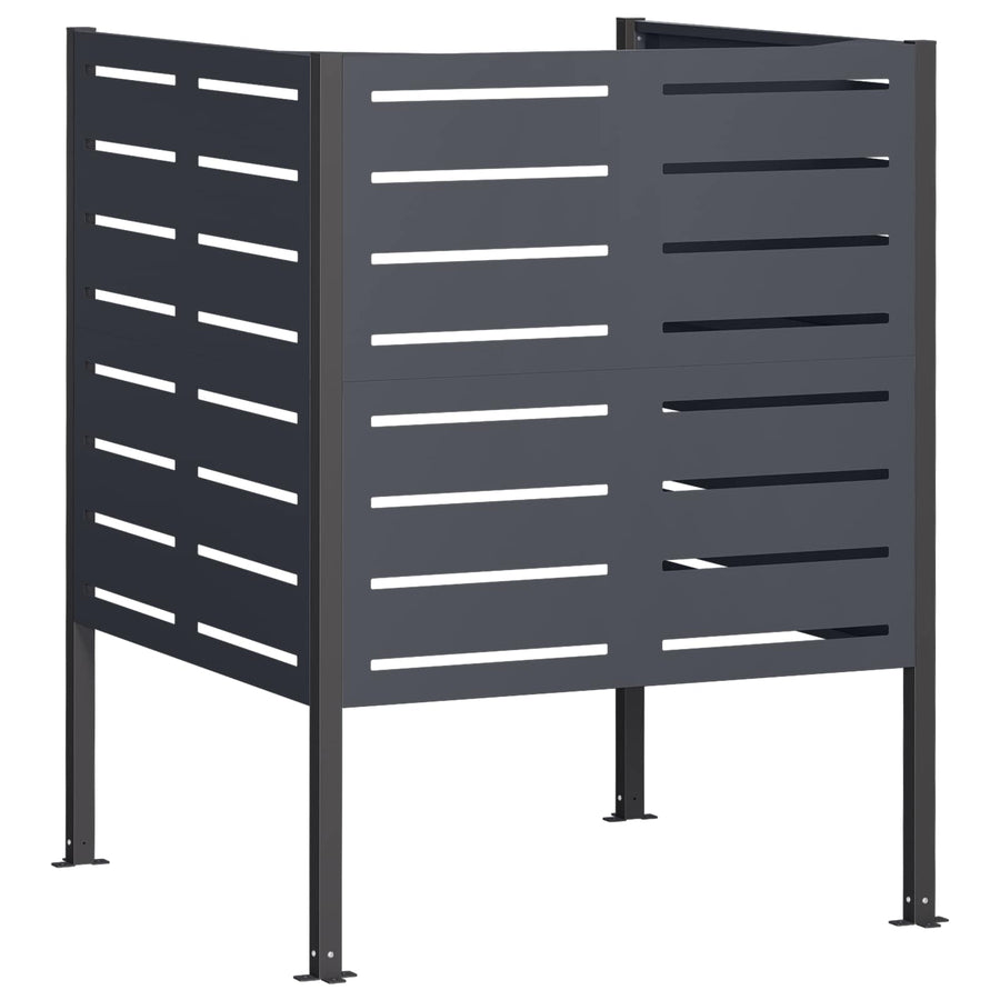 Afvalcontainer scherm 85 x 85 x 113 cm Staal Antraciet