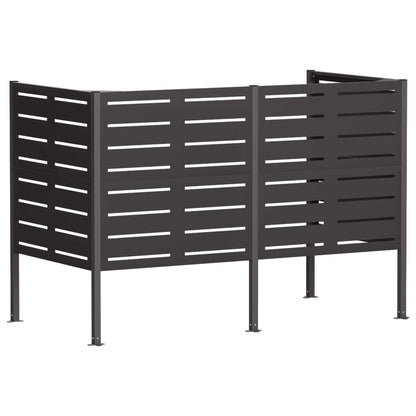 Afvalcontainer scherm 167 x 85 x 113 cm Staal Zwart