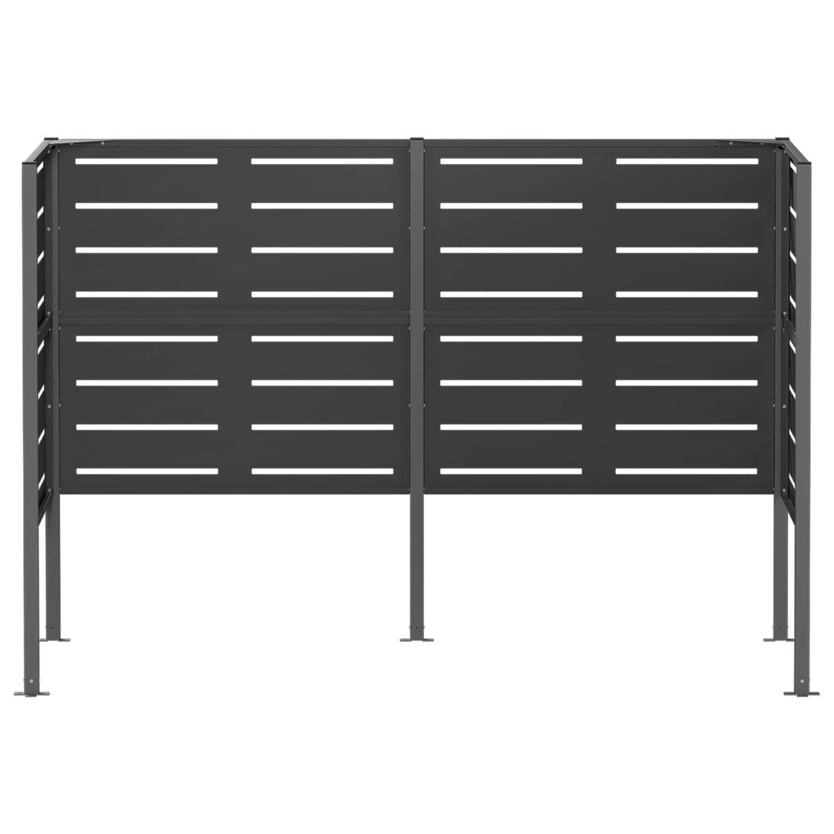Afvalcontainer scherm 167 x 85 x 113 cm Staal Zwart