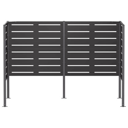 Afvalcontainer scherm 167 x 85 x 113 cm Staal Zwart