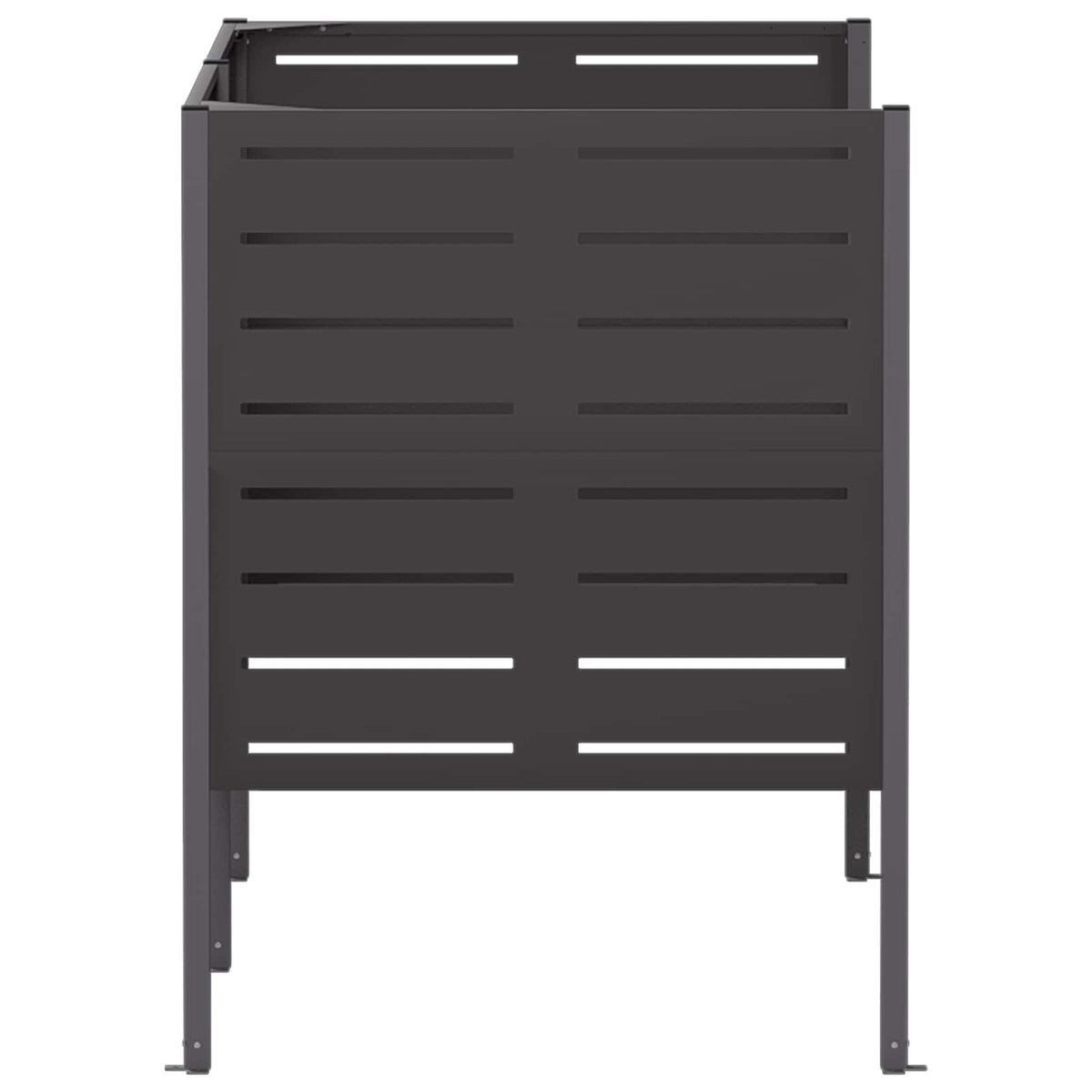 Afvalcontainer scherm 167 x 85 x 113 cm Staal Zwart