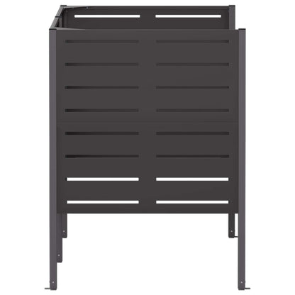 Afvalcontainer scherm 167 x 85 x 113 cm Staal Zwart