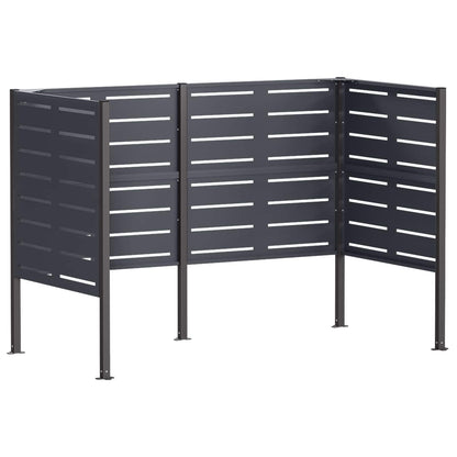 Afvalcontainer scherm 167 x 85 x 113 cm Staal Antraciet