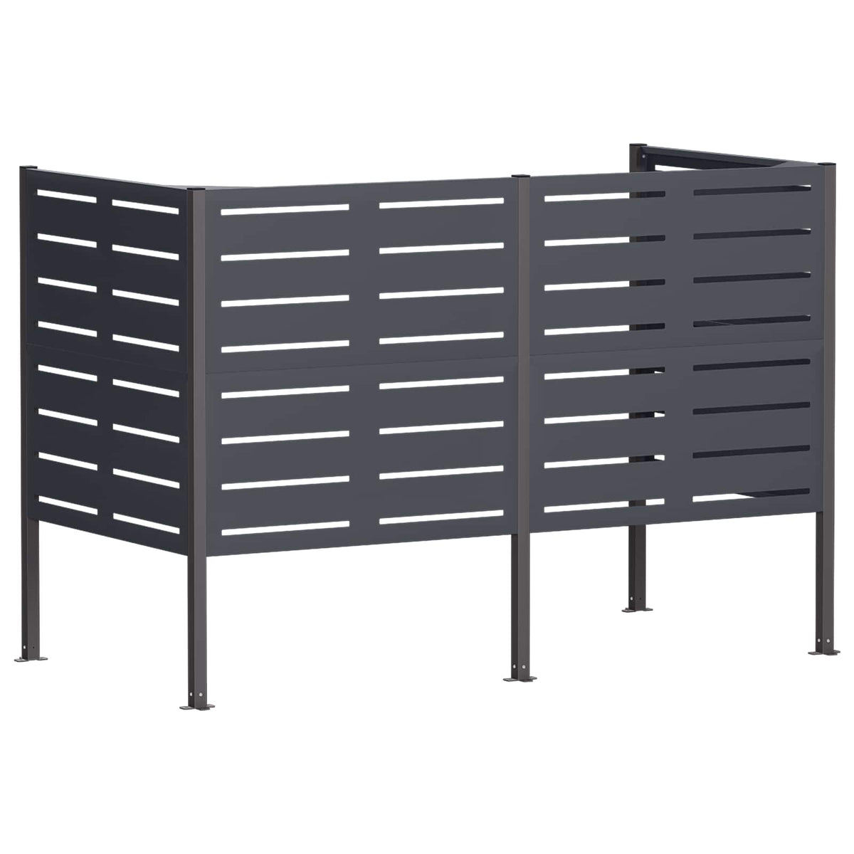 Afvalcontainer scherm 167 x 85 x 113 cm Staal Antraciet