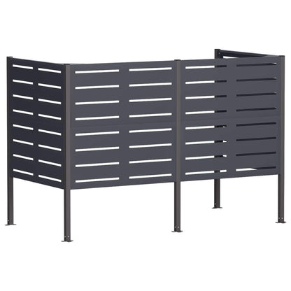 Afvalcontainer scherm 167 x 85 x 113 cm Staal Antraciet