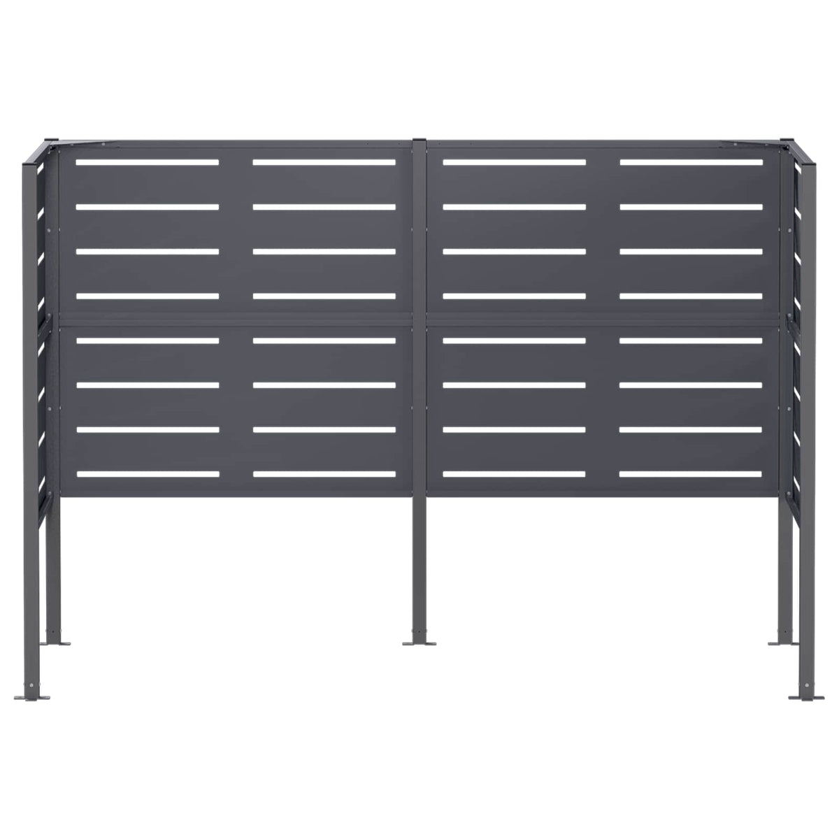Afvalcontainer scherm 167 x 85 x 113 cm Staal Antraciet