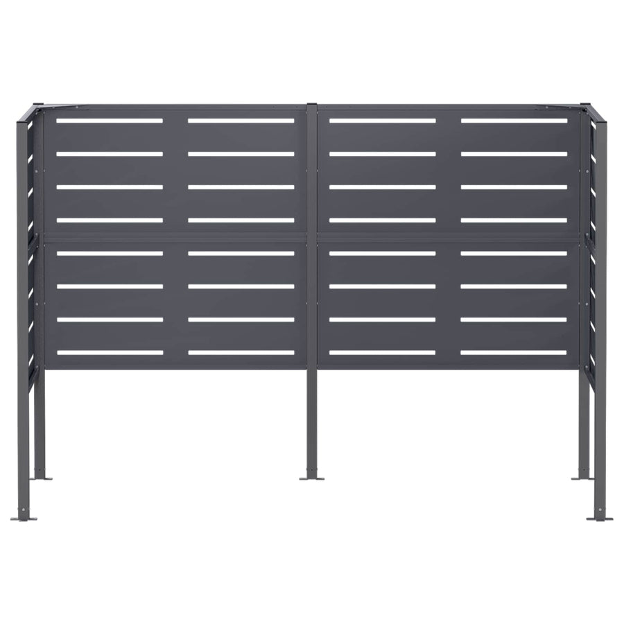 Afvalcontainer scherm 167 x 85 x 113 cm Staal Antraciet