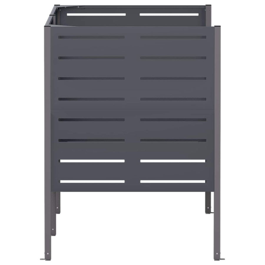 Afvalcontainer scherm 167 x 85 x 113 cm Staal Antraciet