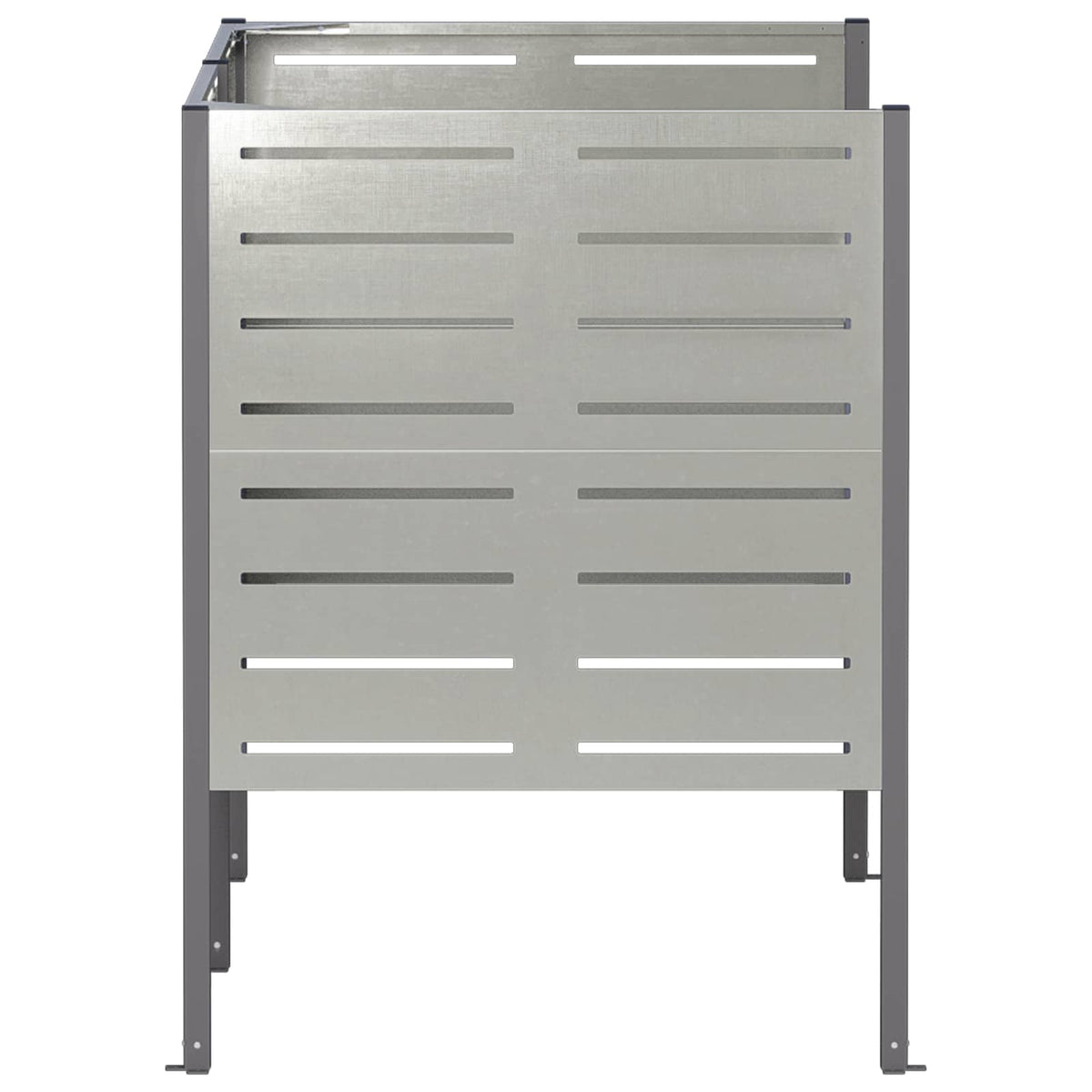 Afvalcontainer scherm 167 x 85 x 113 cm Roestvrij staal zilver