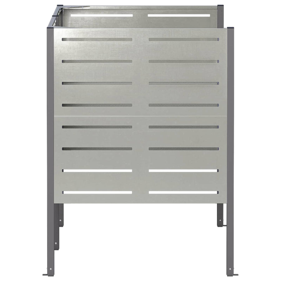 Afvalcontainer scherm 167 x 85 x 113 cm Roestvrij staal zilver