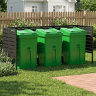 Afvalcontainer scherm 249 x 85 x 113 cm Staal Zwart