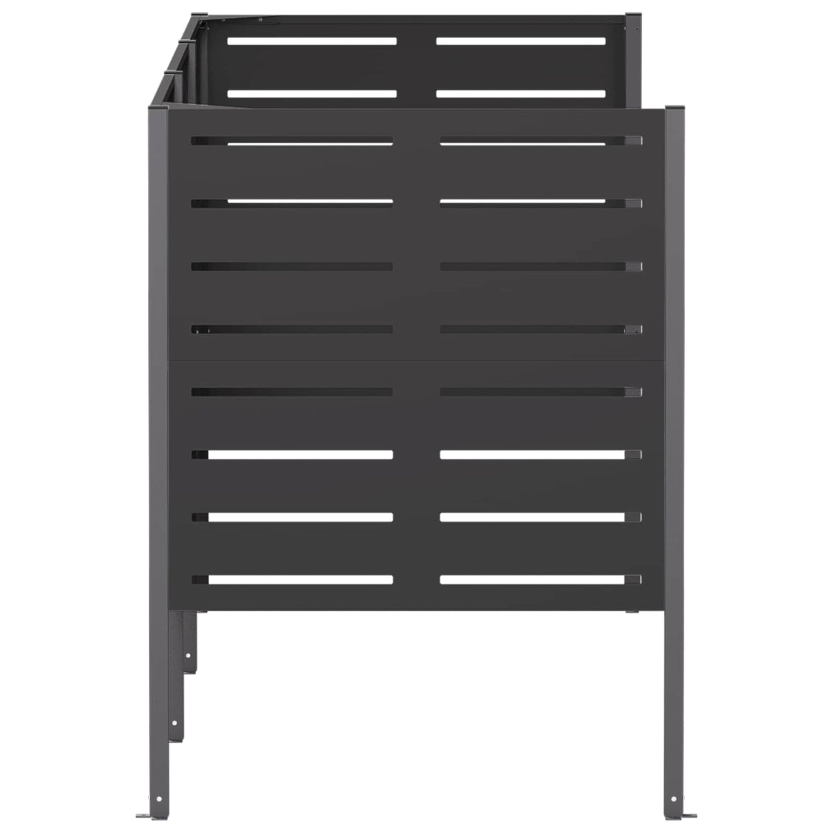 Afvalcontainer scherm 249 x 85 x 113 cm Staal Zwart