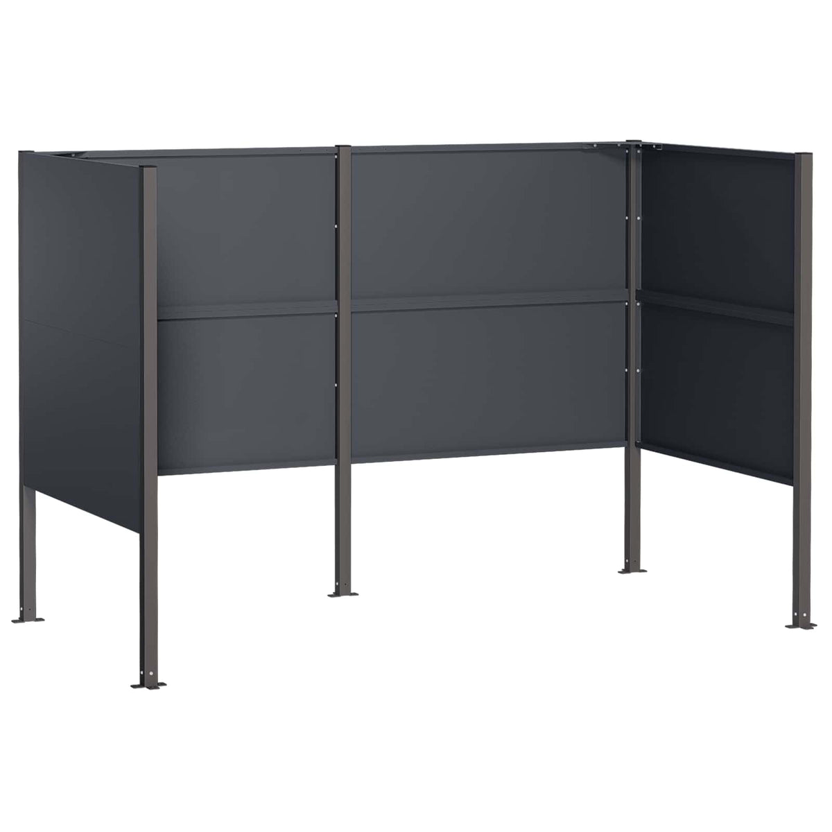 Afvalcontainer scherm 167 x 85 x 113 cm Staal Antraciet