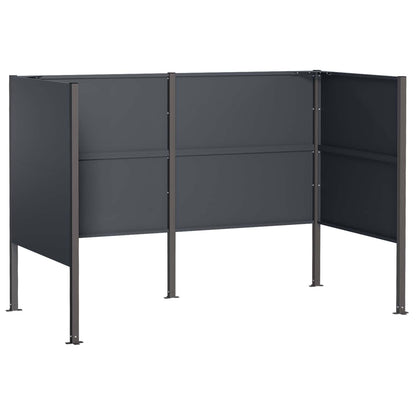 Afvalcontainer scherm 167 x 85 x 113 cm Staal Antraciet