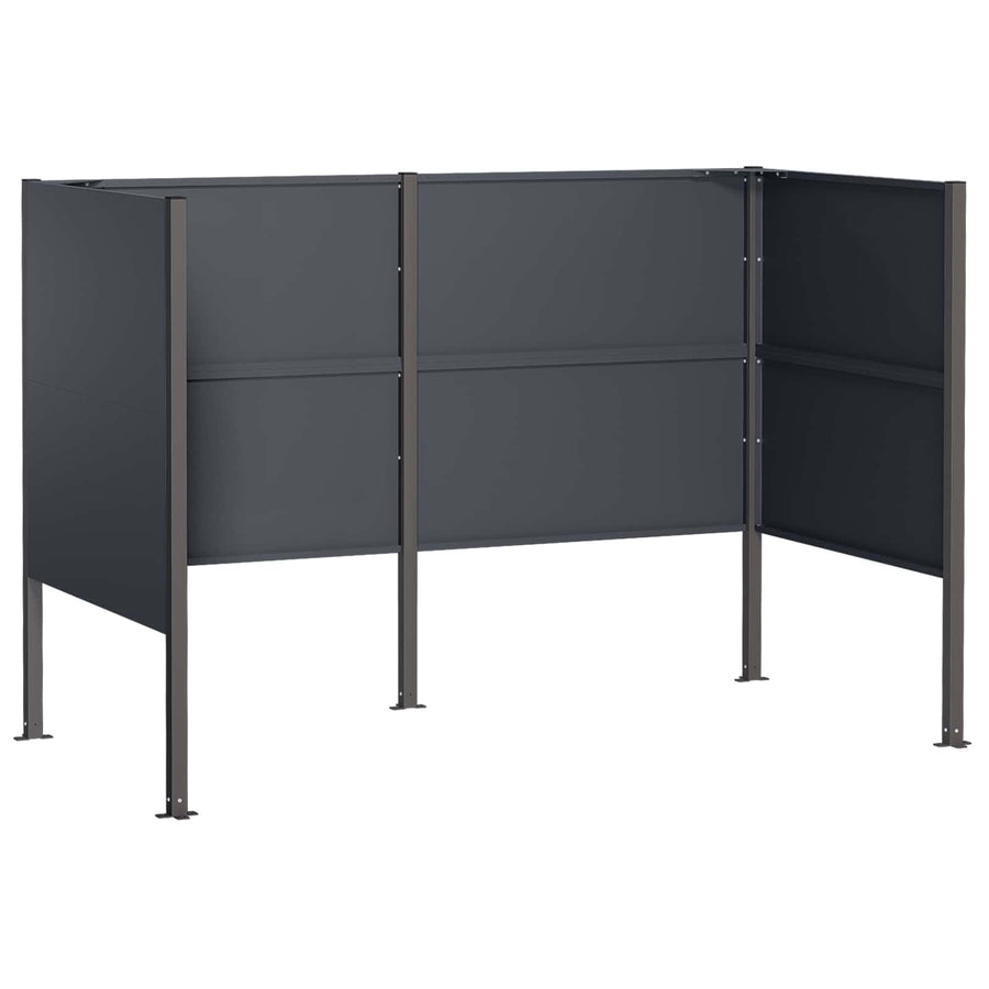 Afvalcontainer scherm 167 x 85 x 113 cm Staal Antraciet