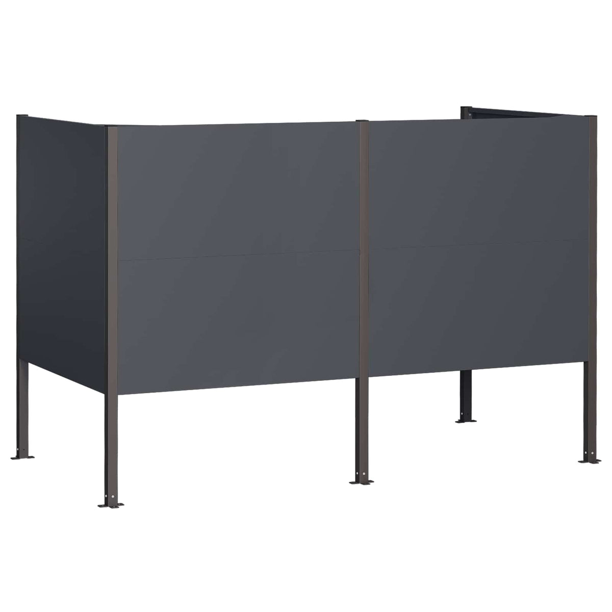 Afvalcontainer scherm 167 x 85 x 113 cm Staal Antraciet