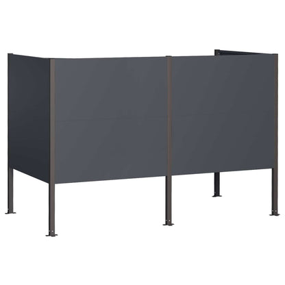 Afvalcontainer scherm 167 x 85 x 113 cm Staal Antraciet