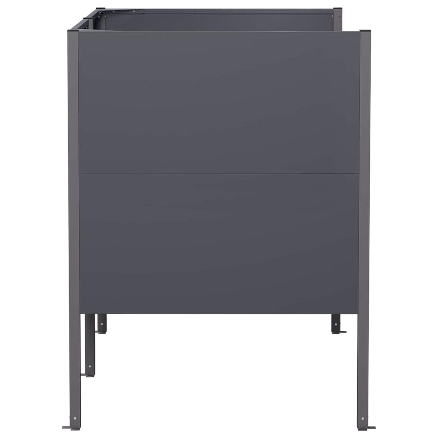 Afvalcontainer scherm 167 x 85 x 113 cm Staal Antraciet
