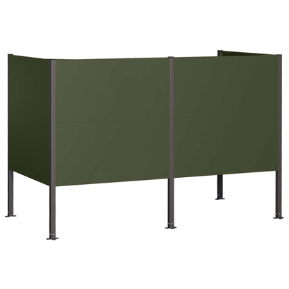 Afvalcontainer scherm 167 x 85 x 113 cm Staal Olijfgroen