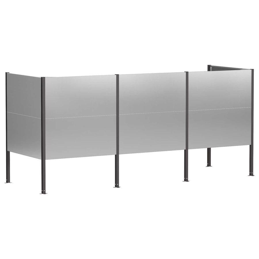 Afvalcontainer scherm 249 x 85 x 113 cm Gegalvaniseerd staal
