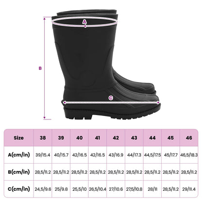 Regenlaarzen PVC Maat 42 Zwart