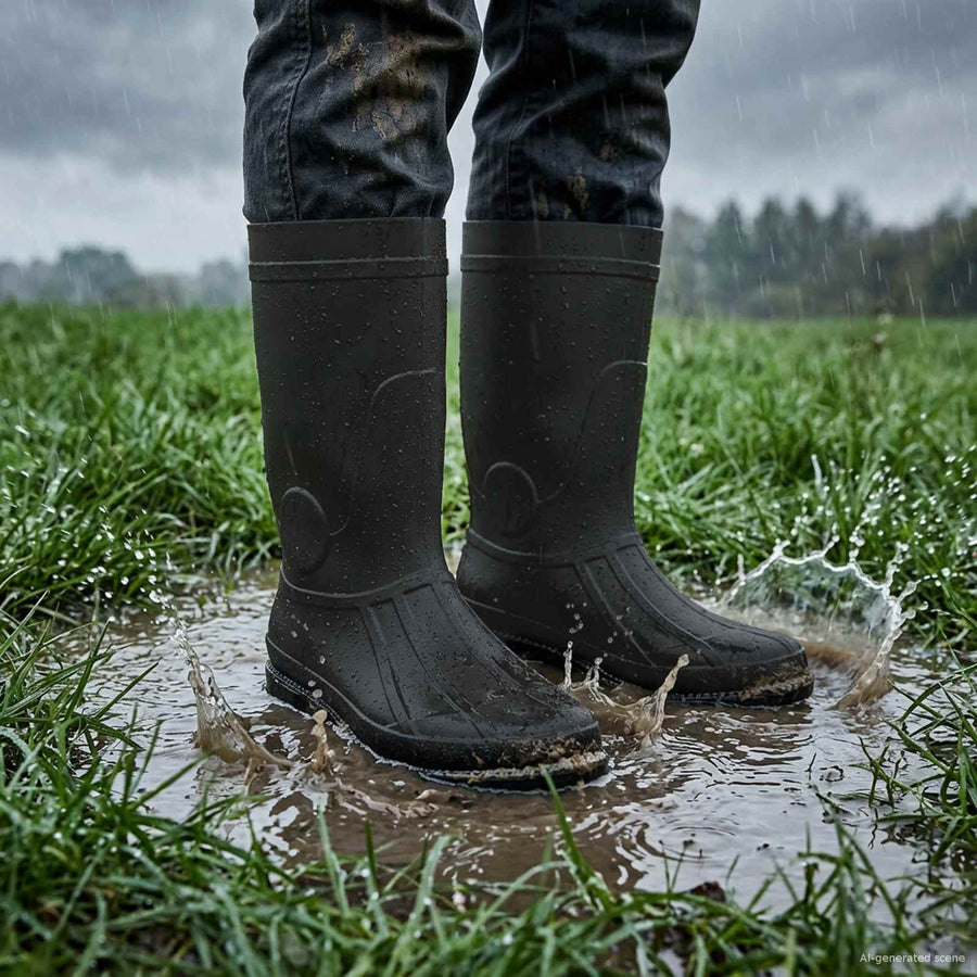 Regenlaarzen PVC Maat 44 Zwart