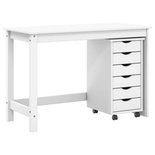 Bureau en rollende kast set MOSS 2 pcs Wit