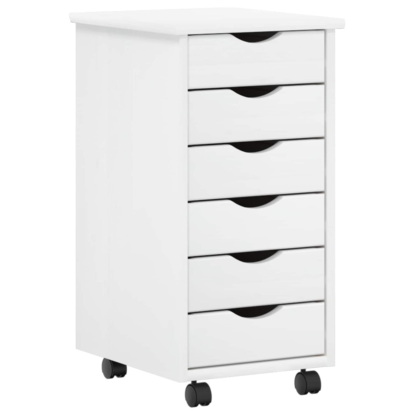 Bureau en rollende kast set MOSS 2 pcs Wit