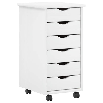Bureau en rollende kast set MOSS 2 pcs Wit