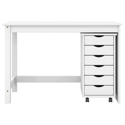 Bureau en rollende kast set MOSS 2 pcs Wit