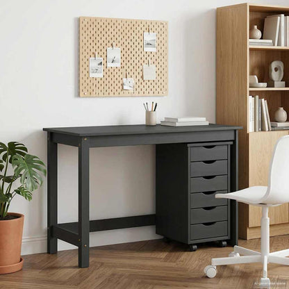 Bureau en rollende kast set MOSS 2 pcs Grijs