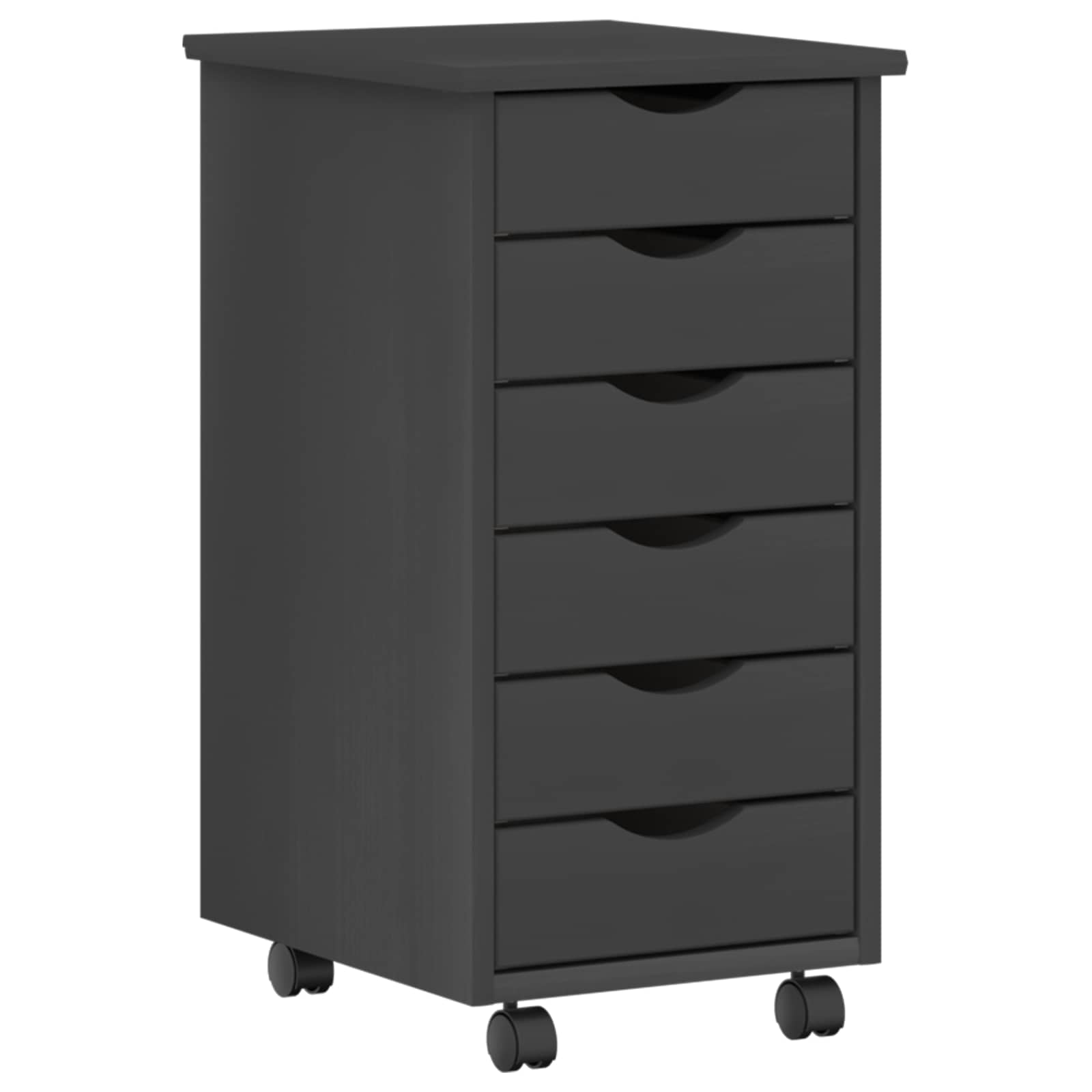 Bureau en rollende kast set MOSS 2 pcs Grijs