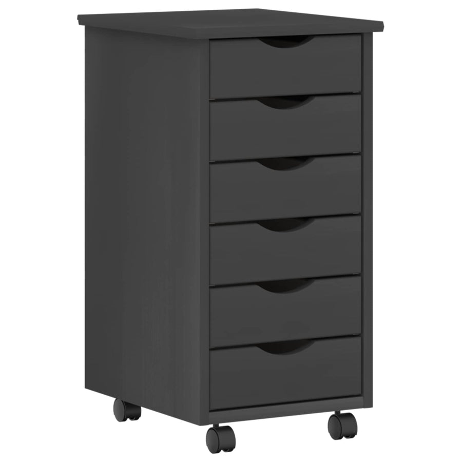 Bureau en rollende kast set MOSS 2 pcs Grijs