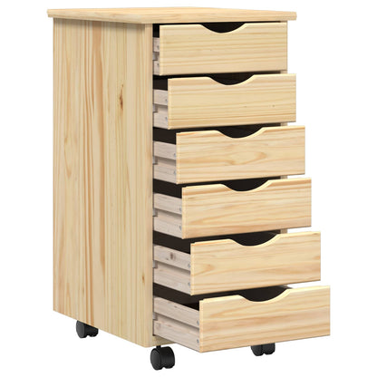 Bureau en rollende kast set MOSS 2 pcs Bruin